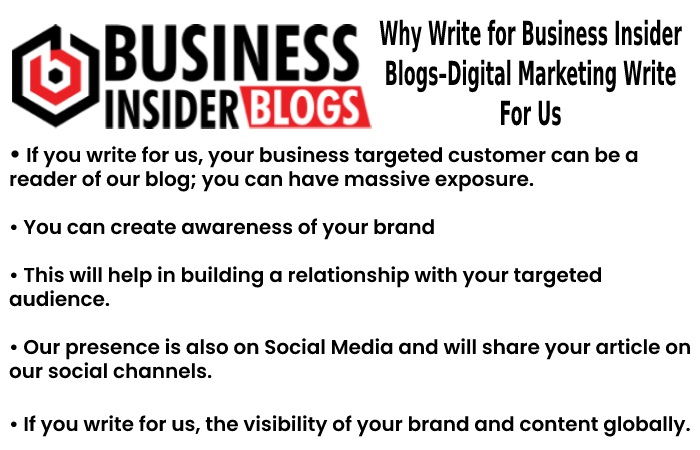 Why Write for Business Insider Blogs – Digital Marketing Write For Us