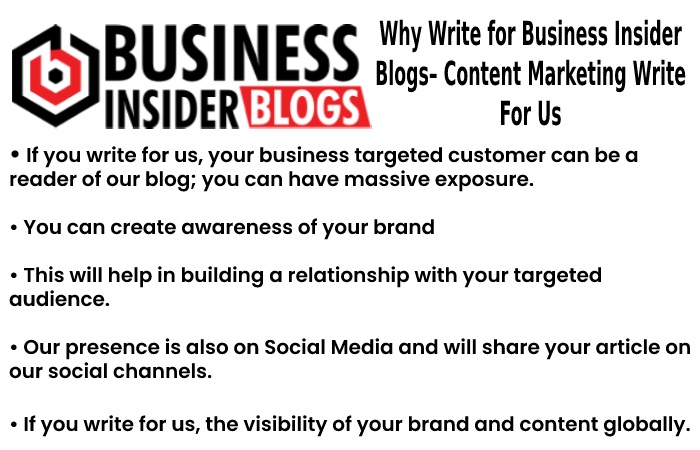 Why Write for Business Insider Blogs– Content Marketing Write For Us