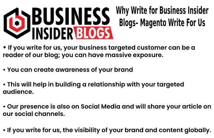 Why Write for Us Business Insider Blogs– Magento Write For Us
