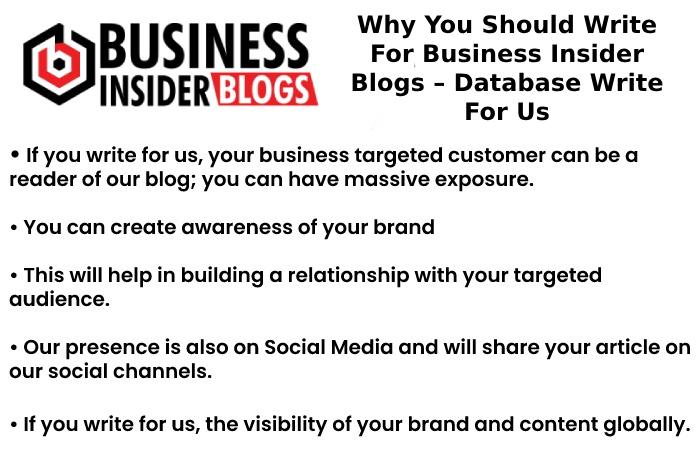 Why You Should Write For Business Insider Blogs – Database Write For Us